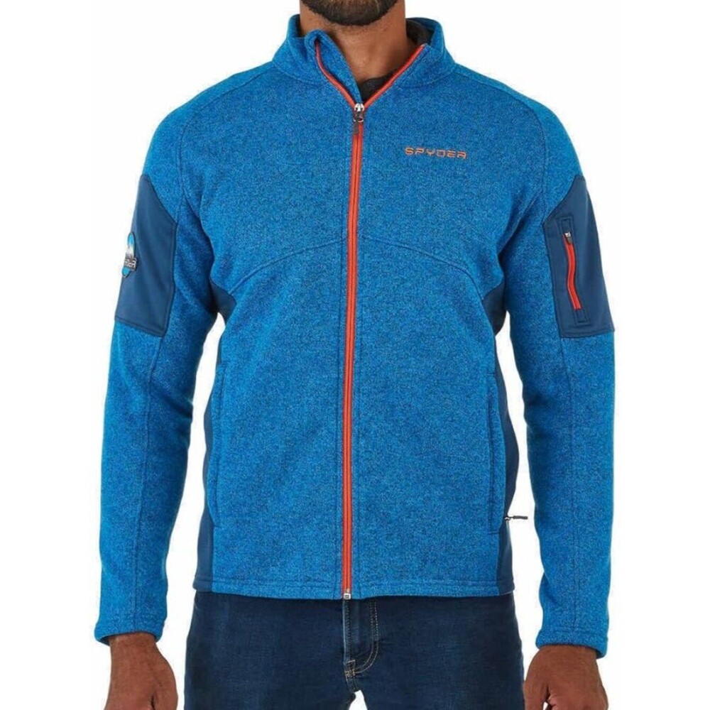 Spyder Empire Blue Fleece Full-Zip Jacket, Men's Size S
